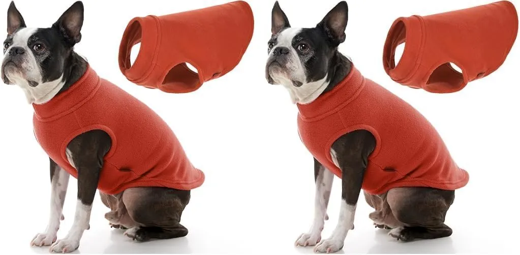 Gooby Stretch Fleece Vest Dog Sweater - Pumpkin, X-Large - Warm Pullover Fleece Dog Jacket - Winter Dog Clothes for Small Dogs Boy or Girl - Dog Sweaters for Small Dogs to Dog Sweaters for Large Dogs