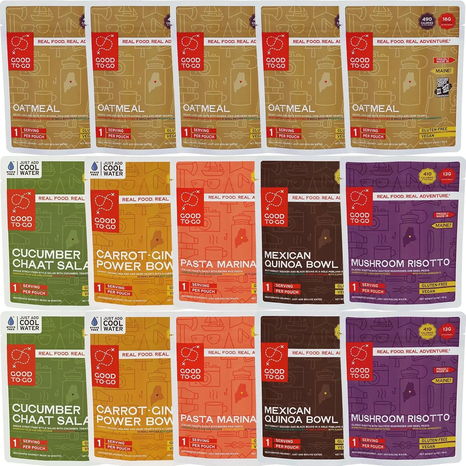 GOOD TO-GO 5-Day Emergency Food Kit | Survival Food, Easy to Prepare | Camping Food, Backpacking Food | Just Add Water Meals, Backpacking Meals | Dehydrated Meals Taste Better Than Freeze Dried Meals