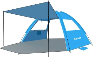 Gorich Beach Tent with Canopy - Easy Setup 3-8 Person Portable Sun Shelter, UPF 50  UV Protection Sun Shade, Lightweight & Compact Beach Cabana for Family Travel