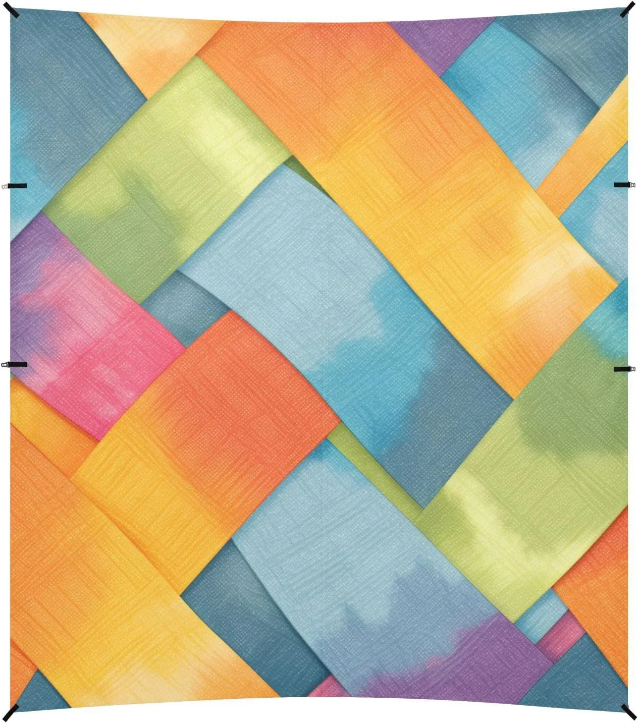 Gray Tie-dye Background Rainbow Colors Beach Tent & Canopy UPF50  Protection Lightweight Sun Shelter with Sandbags, Sand Shovel, Poles for Family Trips, Picnics & Camping