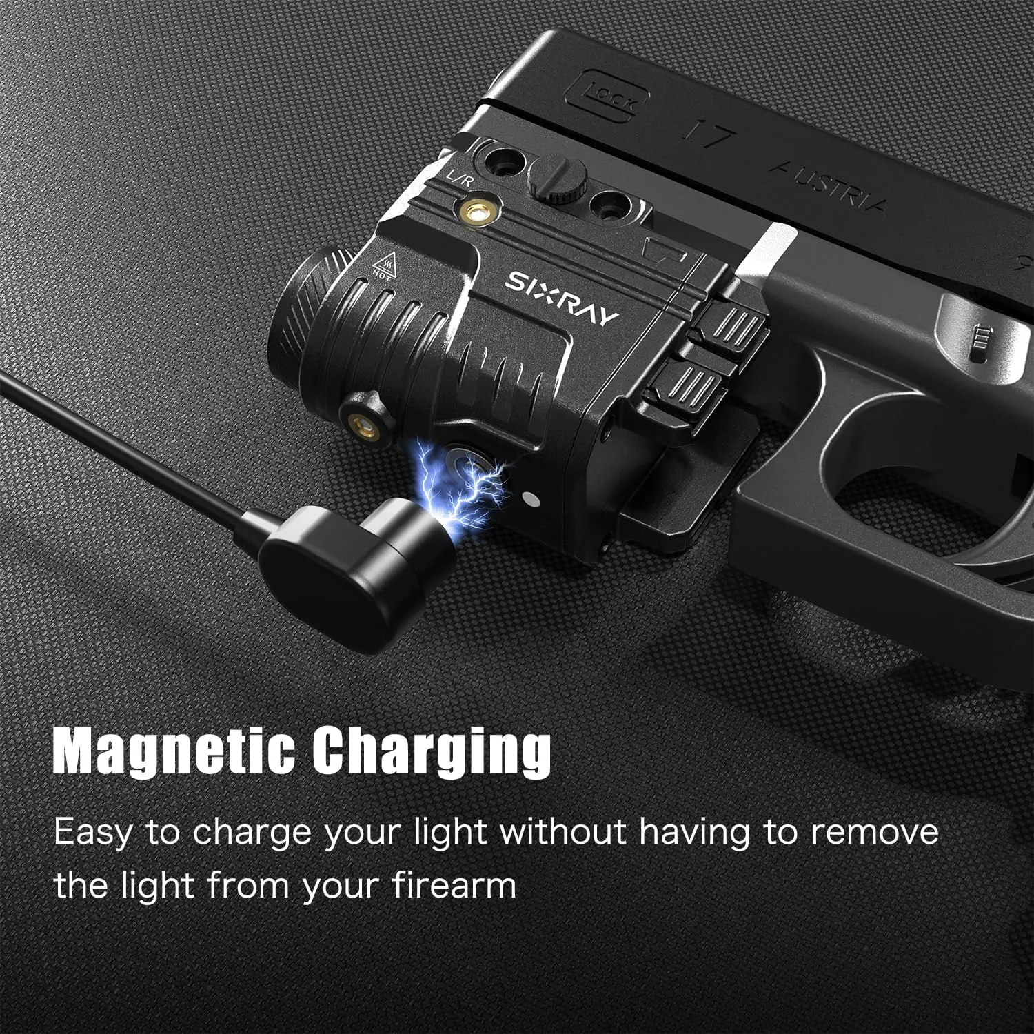 Green Beam and Flashlight for Pistol, Rechargeable Pistol Light Laser Combo Rail Mounted Green Beam Laser Class II