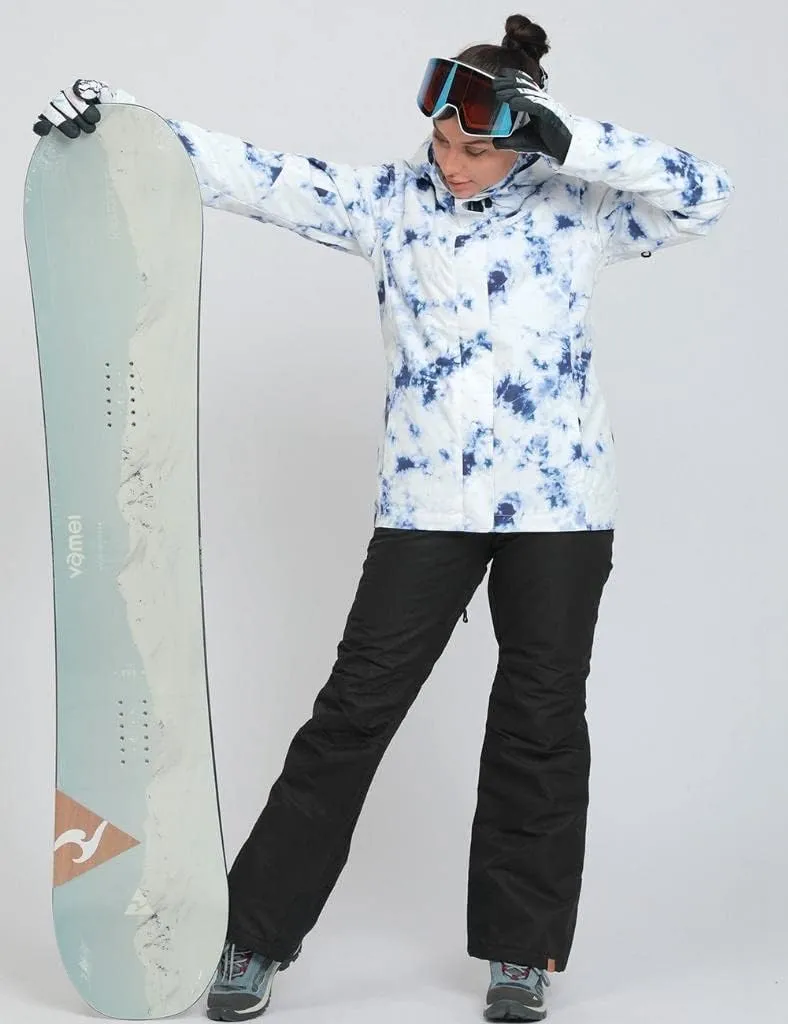 GS SNOWING Women's Ski Jackets and Pants Set Windproof Waterproof Colorful Snowboard Snowsuit