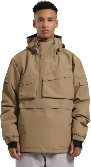 GSOU SNOW Men Ski Jacket Snowboard Coat Snow Pullover Hooded Winter Outdoor Sports Waterproof Windproof