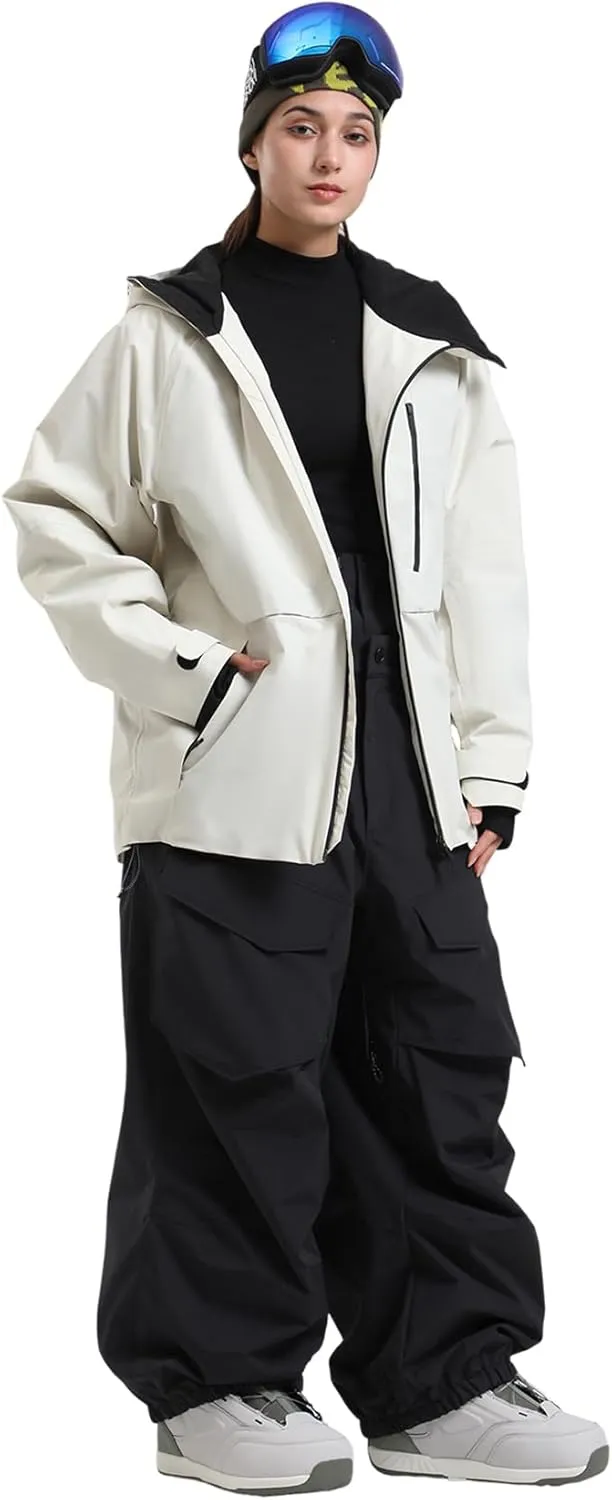 GSOU SNOW Men's Ski Jacket Women Waterproof Snowboard Coat Winter Snow Insulated Windproof Jacket