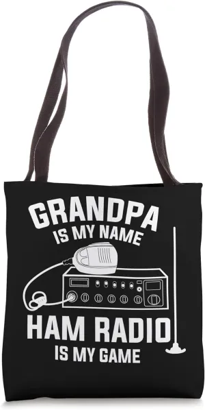 Ham Radio Operator Grandpa Funny Amateur Radiotelephone Pun Tote Bag