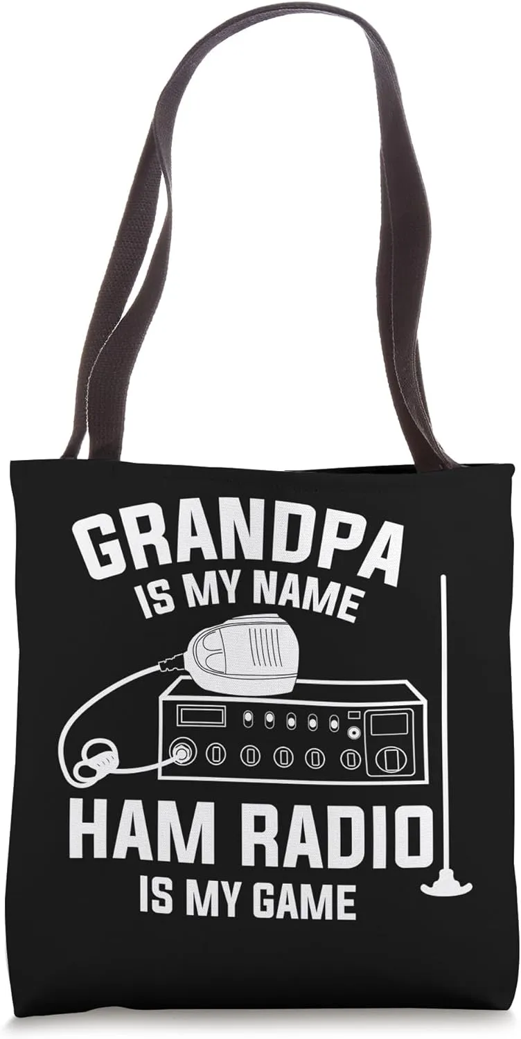 Ham Radio Operator Grandpa Funny Amateur Radiotelephone Pun Tote Bag