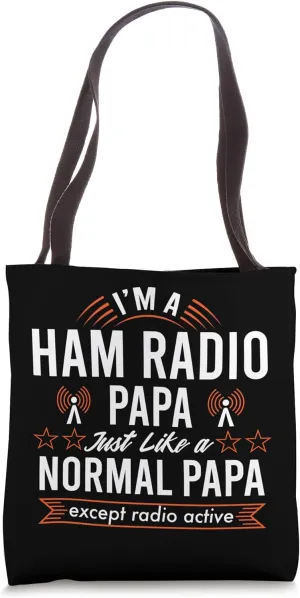 Ham Radio Operator Papa Funny Amateur Radiotelephone Lovers Tote Bag