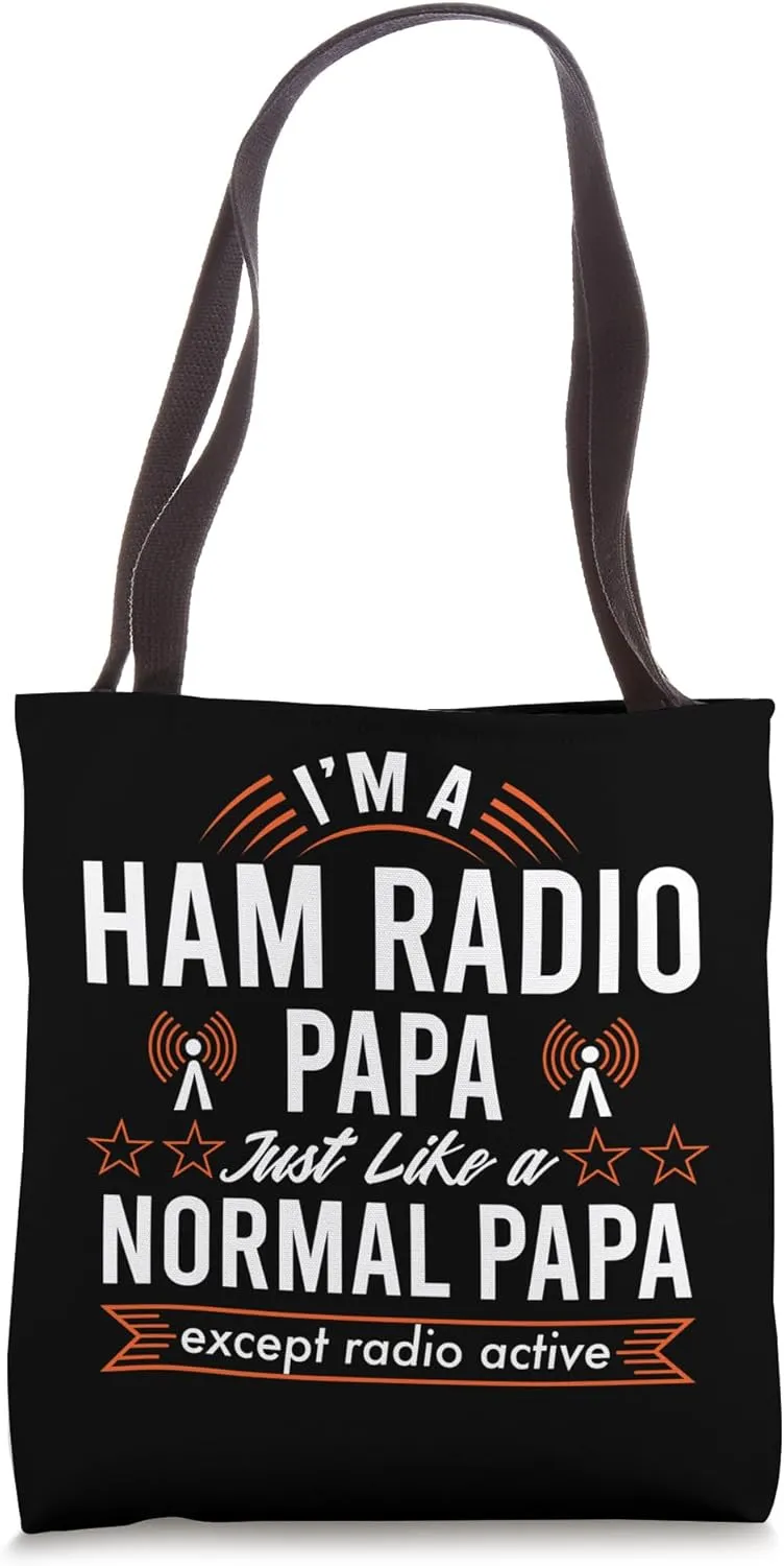 Ham Radio Operator Papa Funny Amateur Radiotelephone Lovers Tote Bag