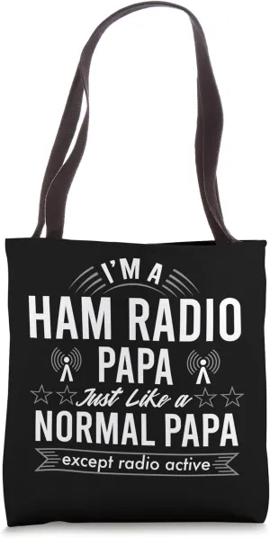 Ham Radio Operator Papa Funny Amateur Radiotelephone Lovers Tote Bag
