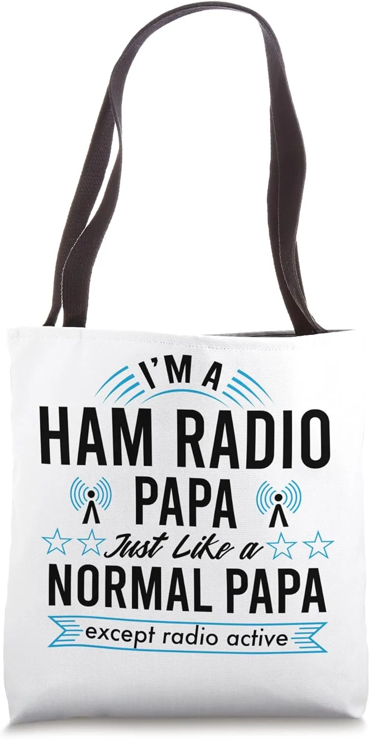 Ham Radio Operator Papa Funny Amateur Radiotelephone Lovers Tote Bag