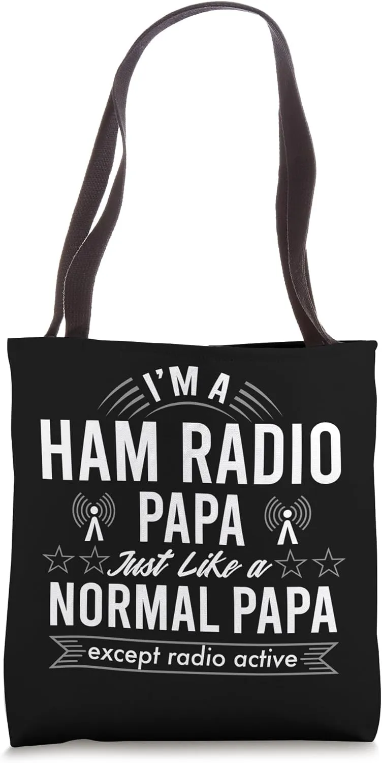 Ham Radio Operator Papa Funny Amateur Radiotelephone Lovers Tote Bag