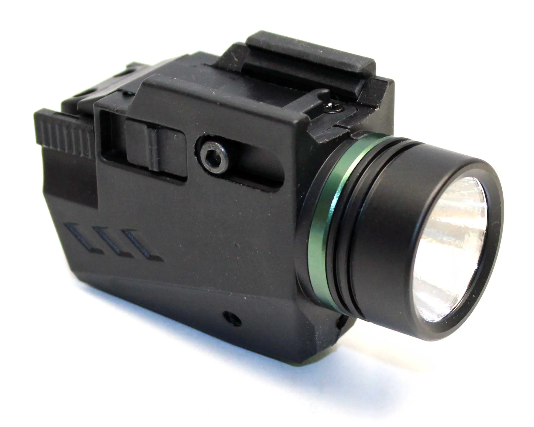 Handgun flashlight with green laser combo 300 lumens polymer body black for Glock 37.