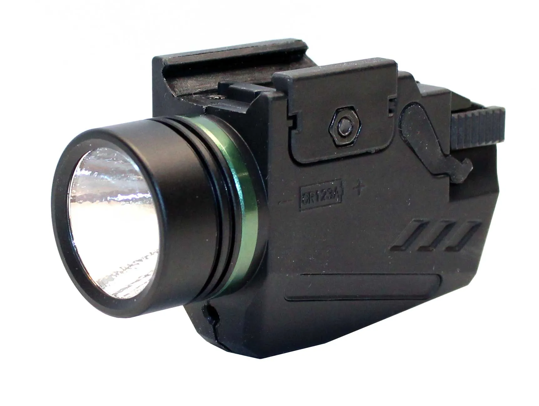 Handgun flashlight with green laser combo 300 lumens polymer body black for Glock 37.