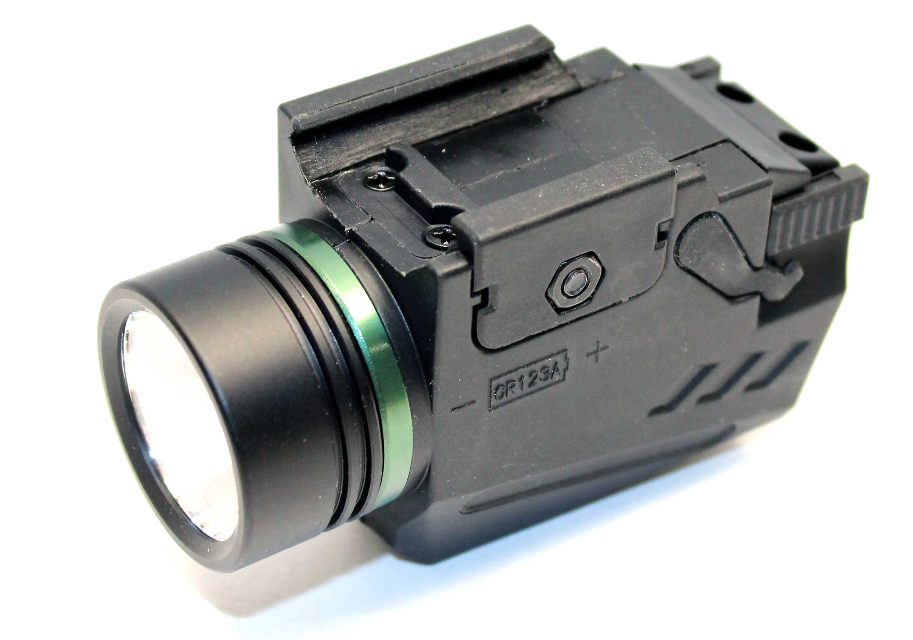 Handgun flashlight with green laser combo 300 lumens polymer body black for Glock 37.
