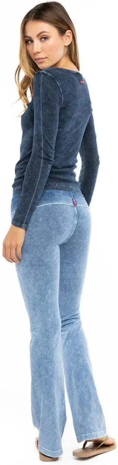Hard Tail Roll Down Bootleg Flare Pant