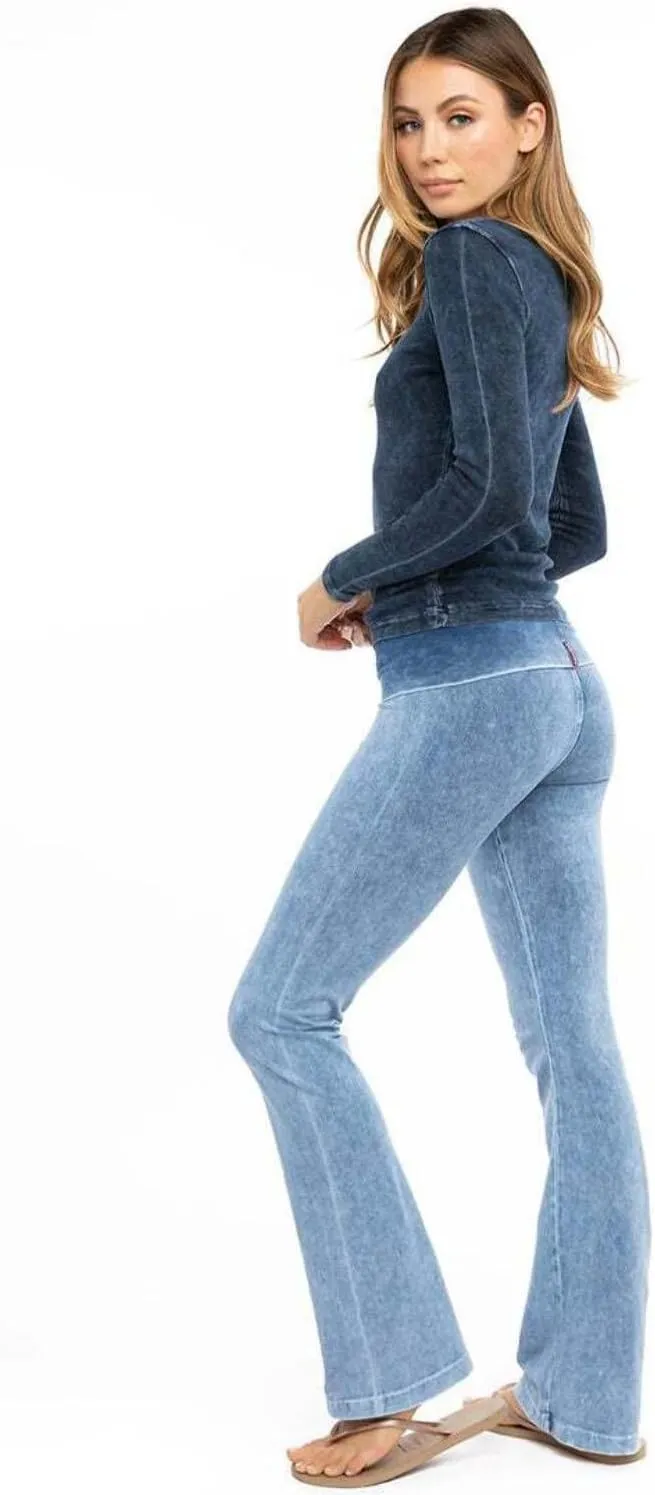 Hard Tail Roll Down Bootleg Flare Pant