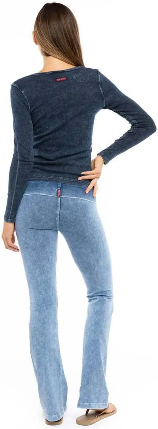 Hard Tail Roll Down Bootleg Flare Pant