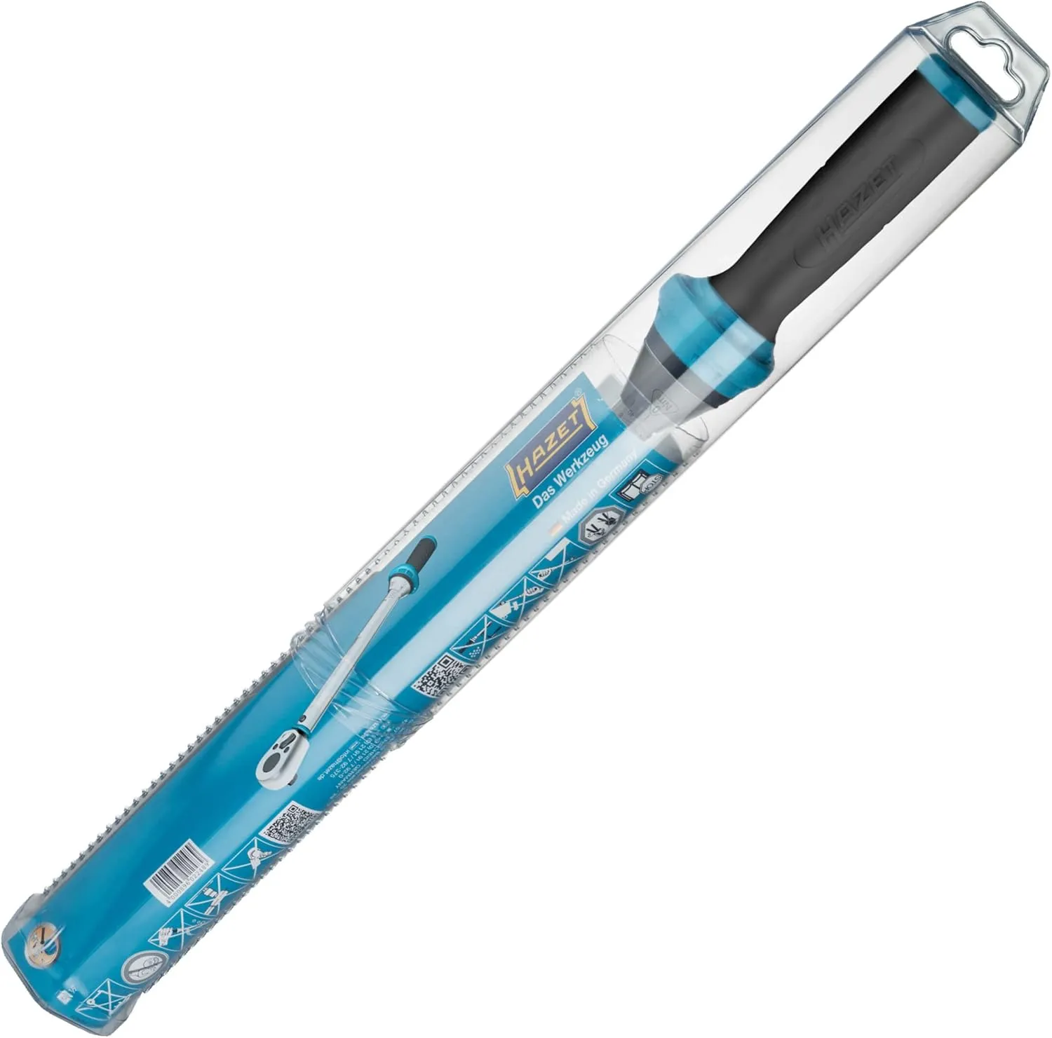 HAZET torque wrench 5120-3CT,10-60Nm, output: square 12.5 mm, 1/2 inch, tolerance: 3%, 30 teeth, operating angle 12 degrees I user-friendly compact reversible ratchet especially for commercial