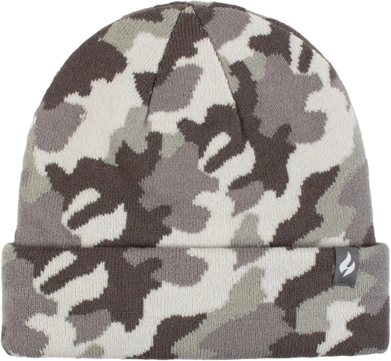 HEAT HOLDERS Men's Gunner Camouflage Knit Roll Up Hat Green/Men's One Size