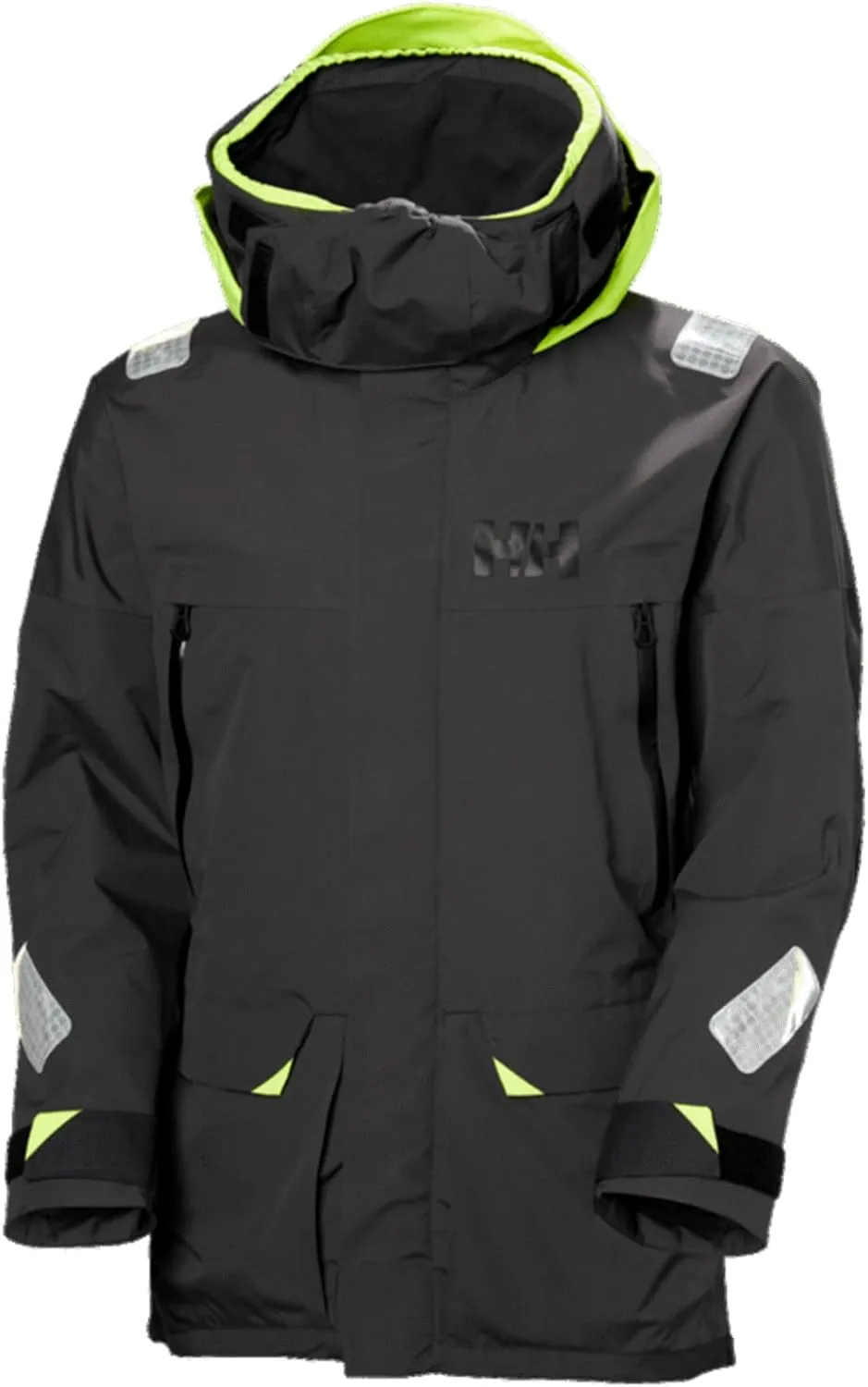Helly-Hansen Skagen Waterproof Jackets for Men Featuring Windproof Sailing Fabric and Packable Neon Yellow Hood