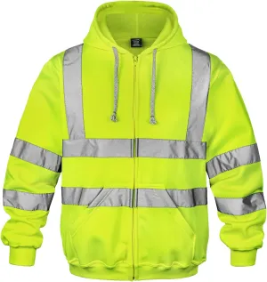 Hi Vis Men's Solid Color Reflective Visibility Sweatshirts Pullover
