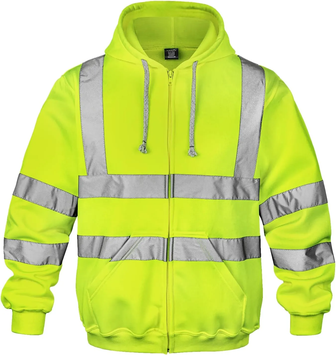 Hi Vis Men's Solid Color Reflective Visibility Sweatshirts Pullover