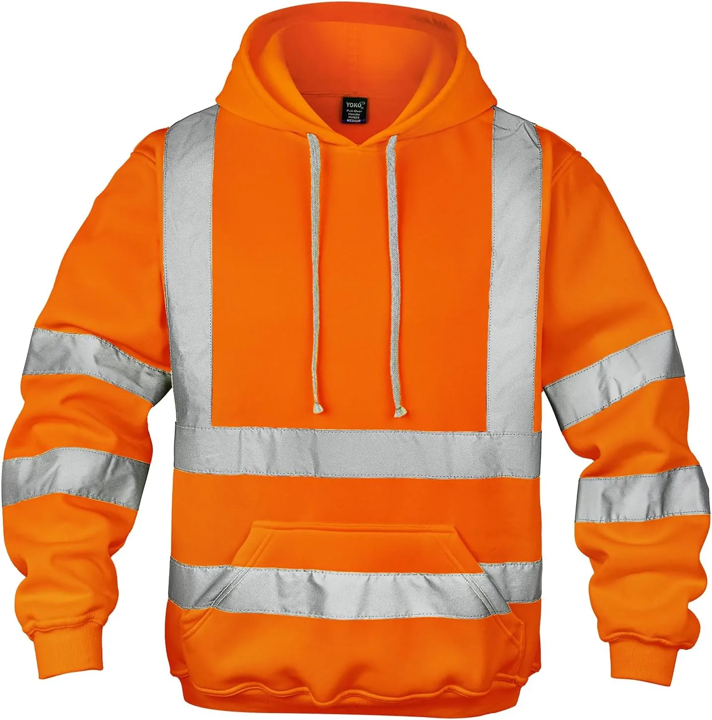 Hi Vis Men's Solid Color Reflective Visibility Sweatshirts Pullover