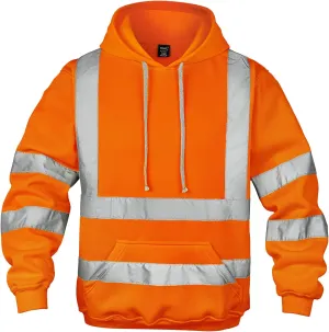 Hi Vis Men's Solid Color Reflective Visibility Sweatshirts Pullover