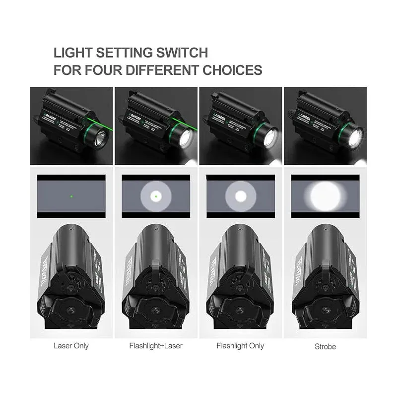 High Lumen Laser Flashlight Combo