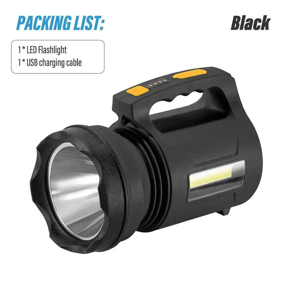 High Power Rechargeable LED Flashlight - Compact Multifunctional Outdoor Light