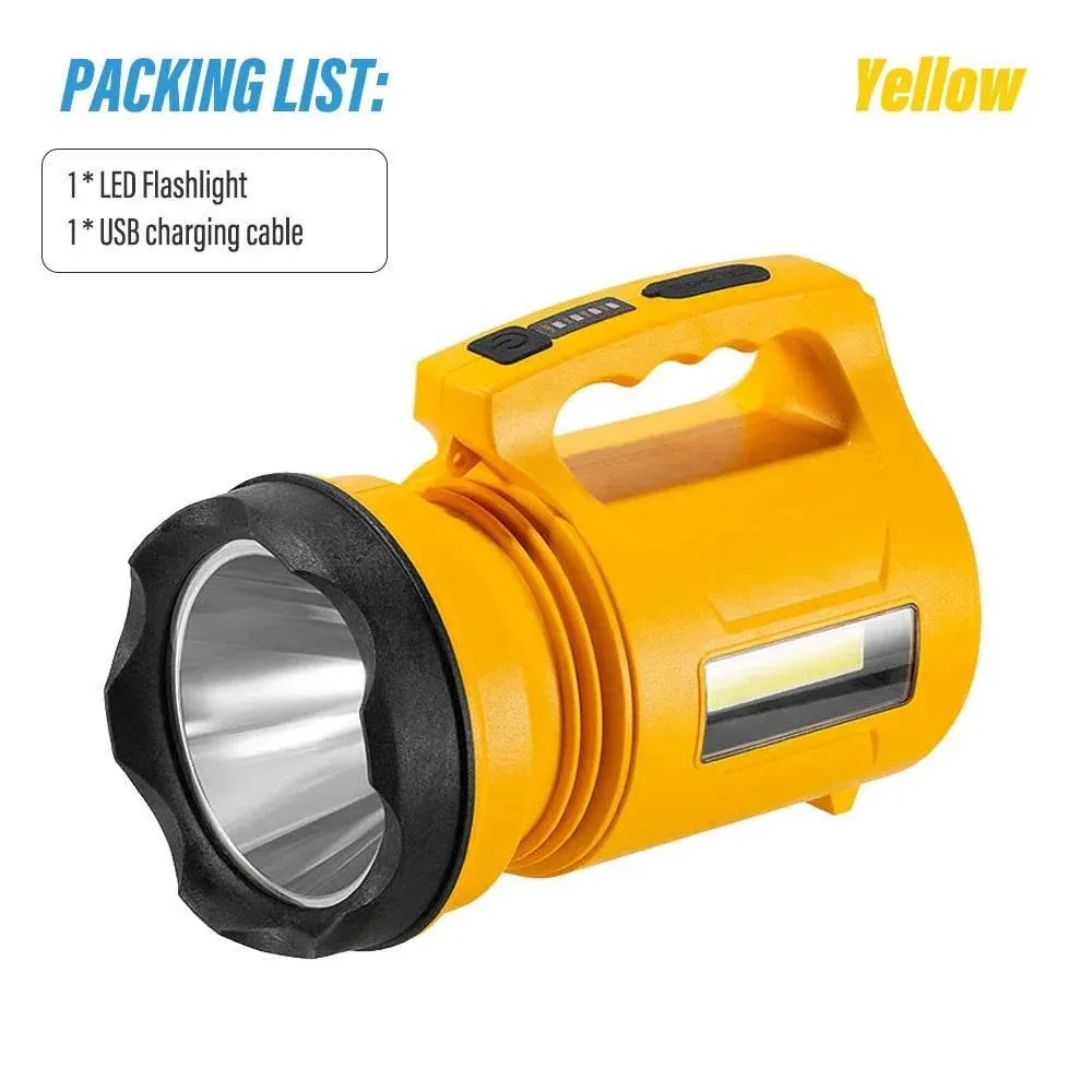 High Power Rechargeable LED Flashlight - Compact Multifunctional Outdoor Light
