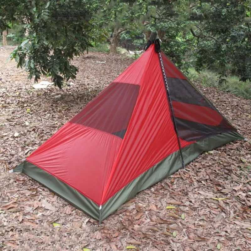 High-Quality Silicone 4 season Pyramid Single Cordless Lightweight Mountain Camping Tent