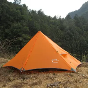 High-Quality Silicone 4 season Pyramid Single Cordless Lightweight Mountain Camping Tent