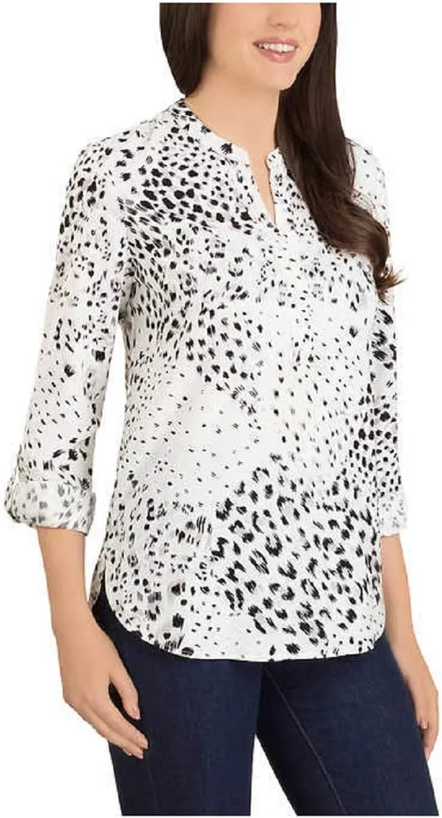 Hilary Radley Ladies' Roll-Sleeve Blouse
