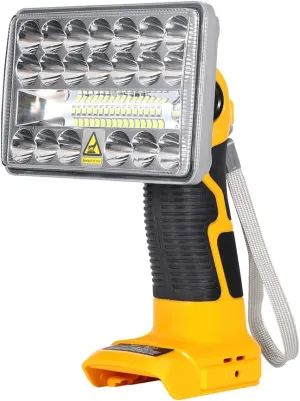 Hipoke 18W Light for Dewalt 20V Max Lithium-ion Batteries, 2000LM Flashlight Spotlight with USB Port, LED Work Light 110 Degree Pivoting Head Zinc Alloy…