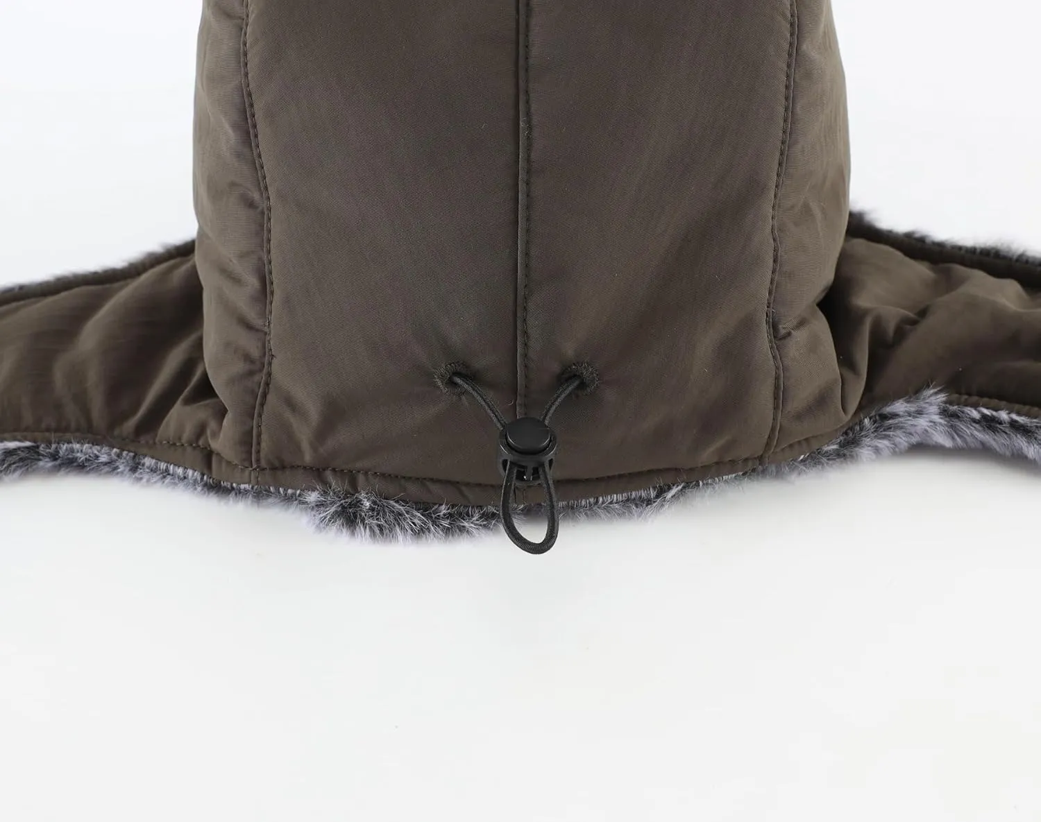 Home Prefer Faux Fur Trooper Trapper Hat for Men Warm Mens Winter Hat with Earflaps Ushanka Hunting Hat Reflective Brim