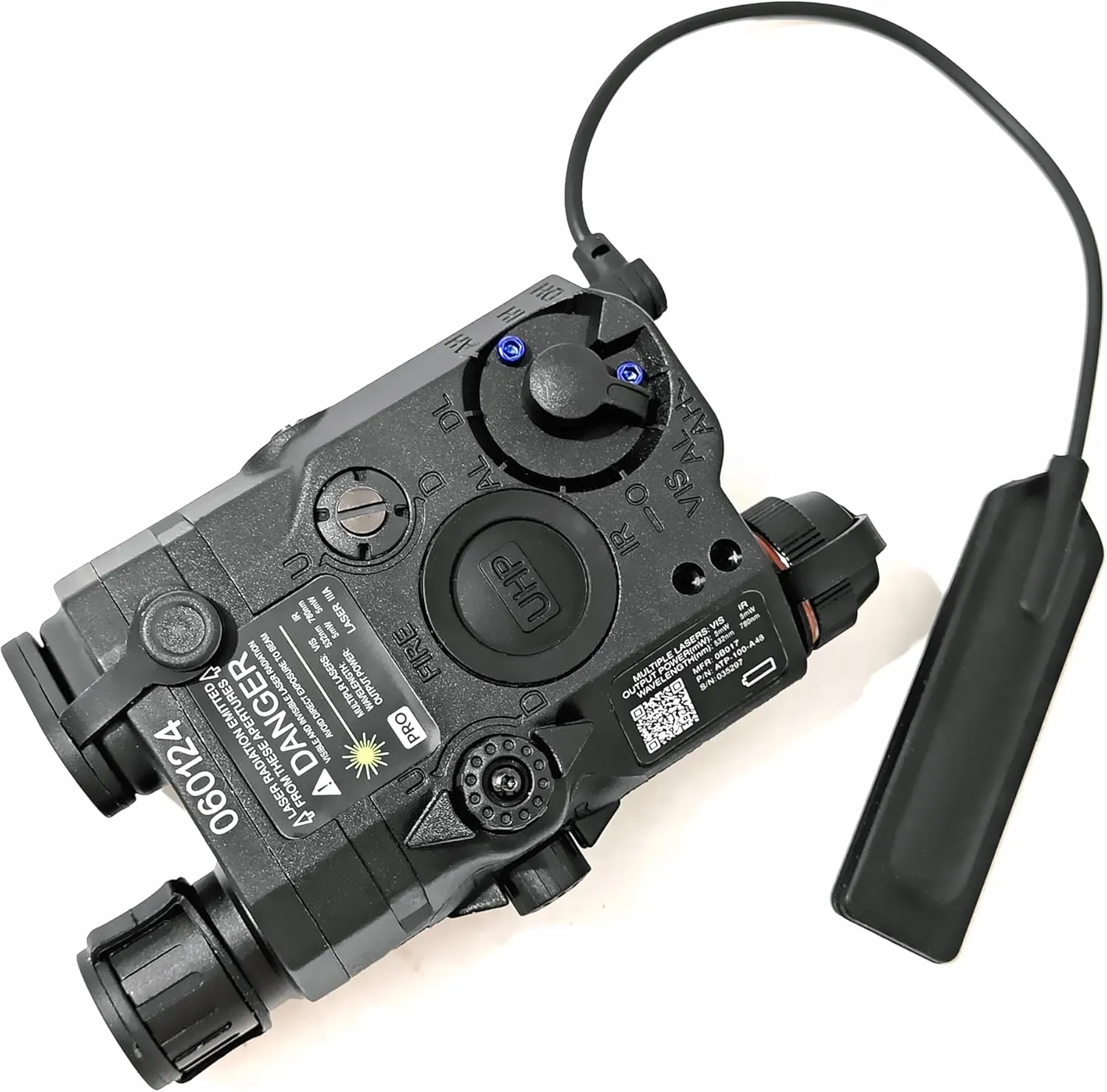 HWZ PEQ-15 Style Battery Case Box LED Flashlight (Black) for AEG GBB CQB tb68