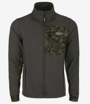 HYBRID WINDPROOF JACKET- OLIVE HEATHER