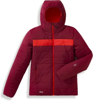 IBEX Merino Wool Aire Women's Puffer Jacket | Insulated, Breathable & Lightweight Hooded Jacket | Hoodies Ideal for Hiking, Running, Camping & Travel Small Bloodstone