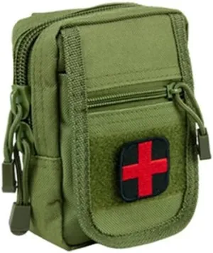IFAK Individual First Aid Trauma Kit w/Green Color MOLLE Campatible Utility Pouch for Hunters Range Safety Equipment