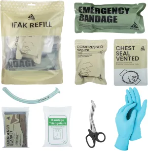 Ifak Refill Kit | Tactical Trauma Refill Kit | First Aid | Vented Chest Seal | Israeli Bandage |Compressed Gauze | NPA Nasopharyngeal Airway |
