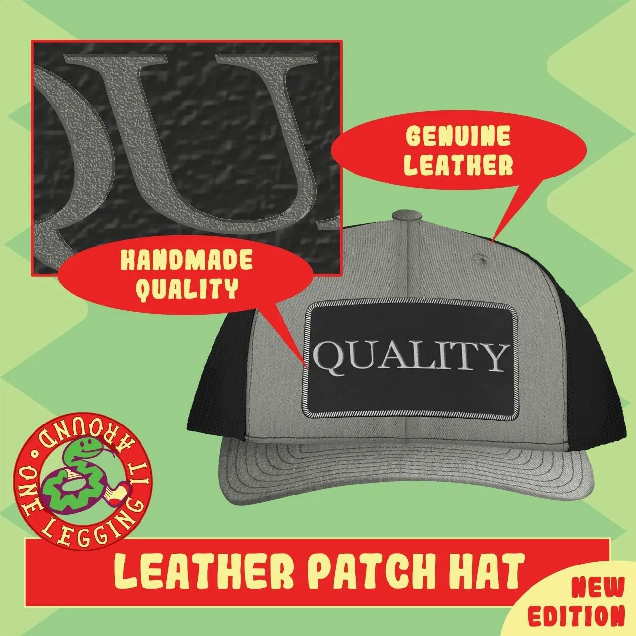 I'm an Armored Transport Service Manager. I Got This. I Think... - Leather Black Patch Engraved Trucker Hat