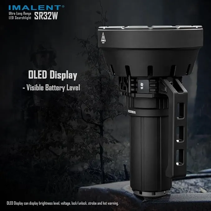 IMALENT SR32 LED Flashlight Rechargeable 120,000 Lumens, 2080 Meters Throw Super Bright Flash Light with OLED Display, Type C Fast Charge High Lumen Searchlight for Outdoor, Hunting and Emergency