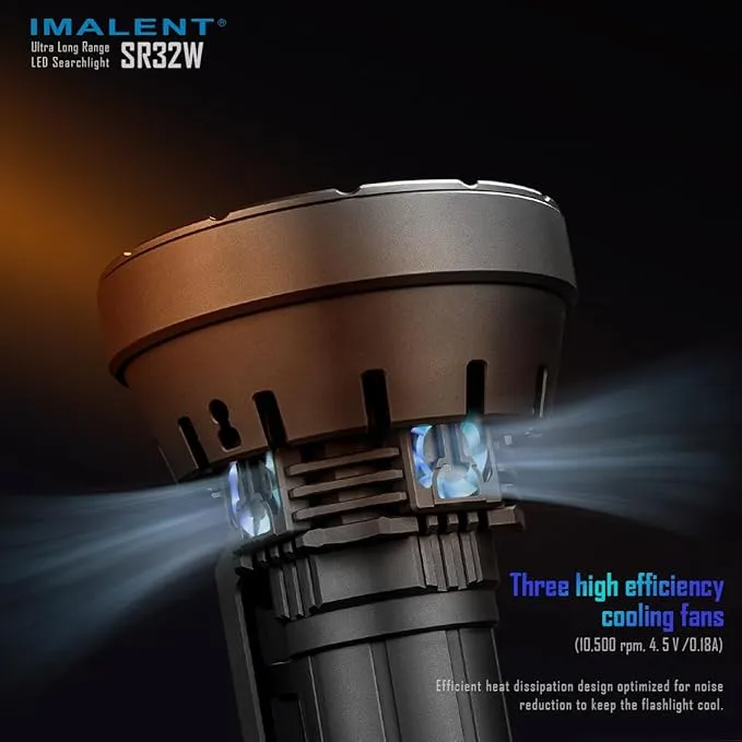 IMALENT SR32 LED Flashlight Rechargeable 120,000 Lumens, 2080 Meters Throw Super Bright Flash Light with OLED Display, Type C Fast Charge High Lumen Searchlight for Outdoor, Hunting and Emergency
