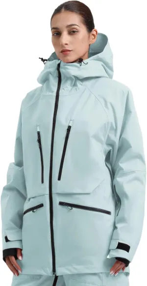IMPHUT Mens Snowboard Jacket Baggy Womens Ski Jacket Insulated Waterproof Windproof Snow Outerwear Winter Hooded Coat