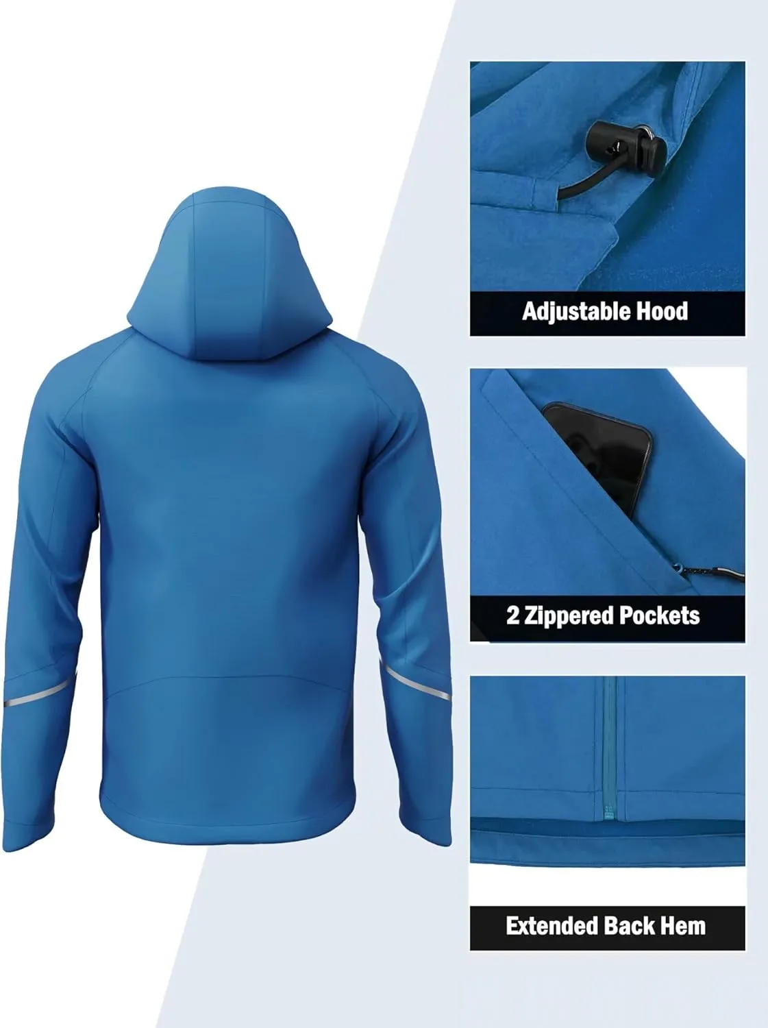 INBIKE Winter Cycling Jackets for Men Thermal Bike Jackets Windproof Cold Weather Hooded Jacket for Biking Running Hiking