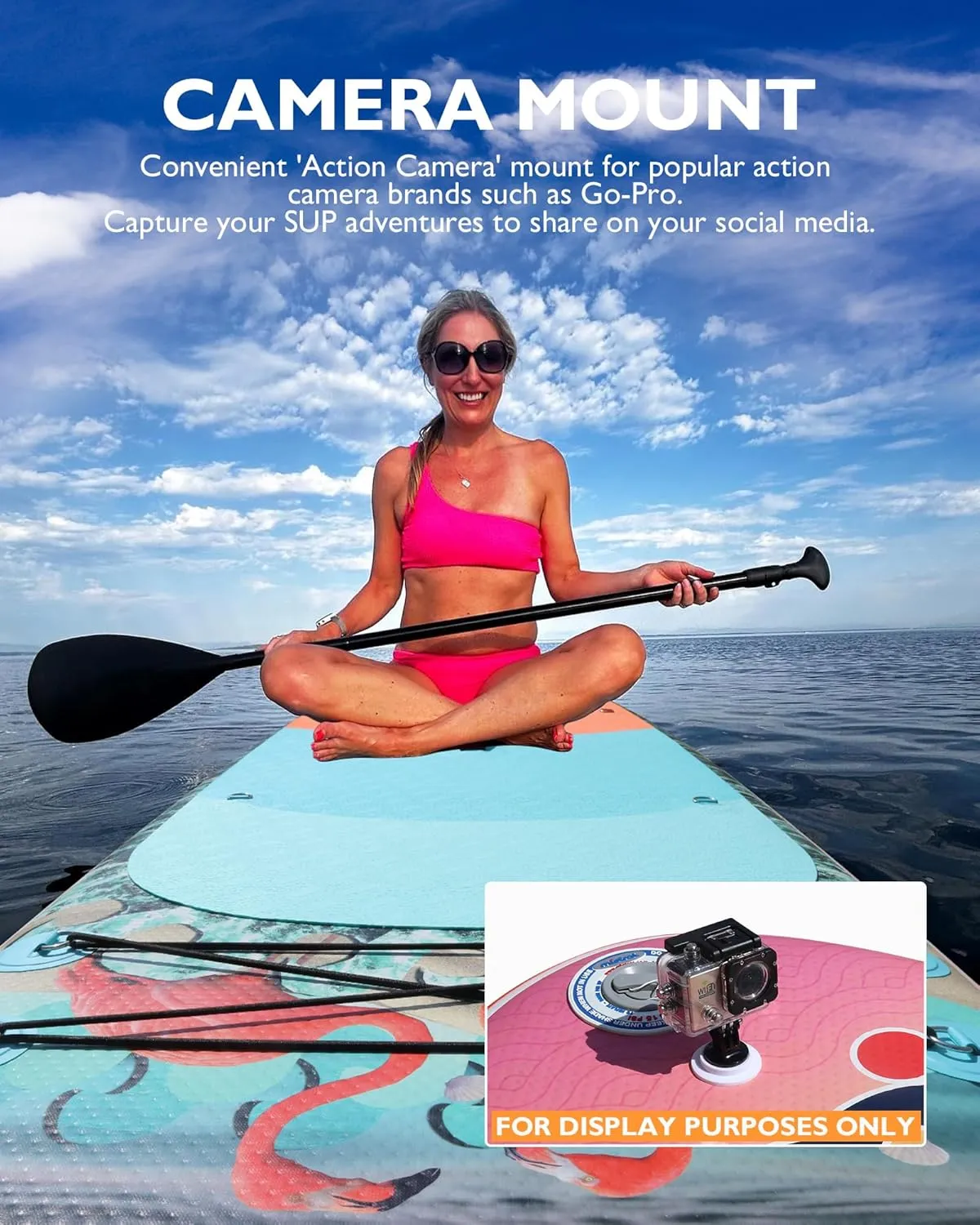 Inflatable Stand Up Paddle Board with Premium SUP Paddleboard Accessories, Surf Control, Ultra-Light Paddle Boards for All Skill Levels, Wide Stable Anti-Slip EVA Deck Beginner Friendly