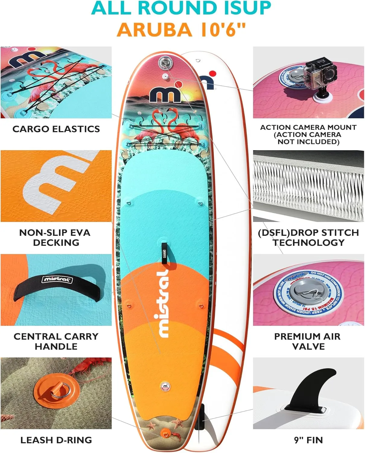 Inflatable Stand Up Paddle Board with Premium SUP Paddleboard Accessories, Surf Control, Ultra-Light Paddle Boards for All Skill Levels, Wide Stable Anti-Slip EVA Deck Beginner Friendly