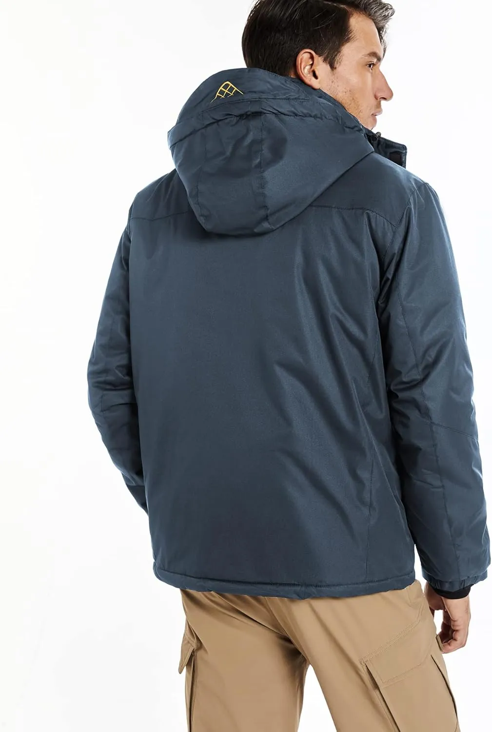 INVACHI Men's Warm Winter Coat Waterproof Mountain Ski Jacket Windproof Detachable Hood Raincoats