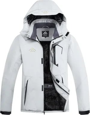 INVACHI Men's Warm Winter Coat Waterproof Mountain Ski Jacket Windproof Detachable Hood Raincoats